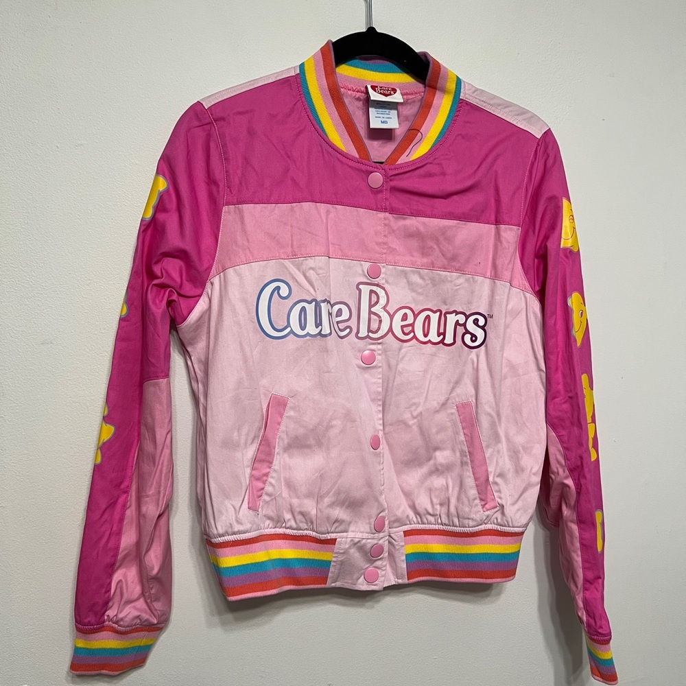 HerUniverse Care Bears Pink and Yellow women’s Jean Jacket